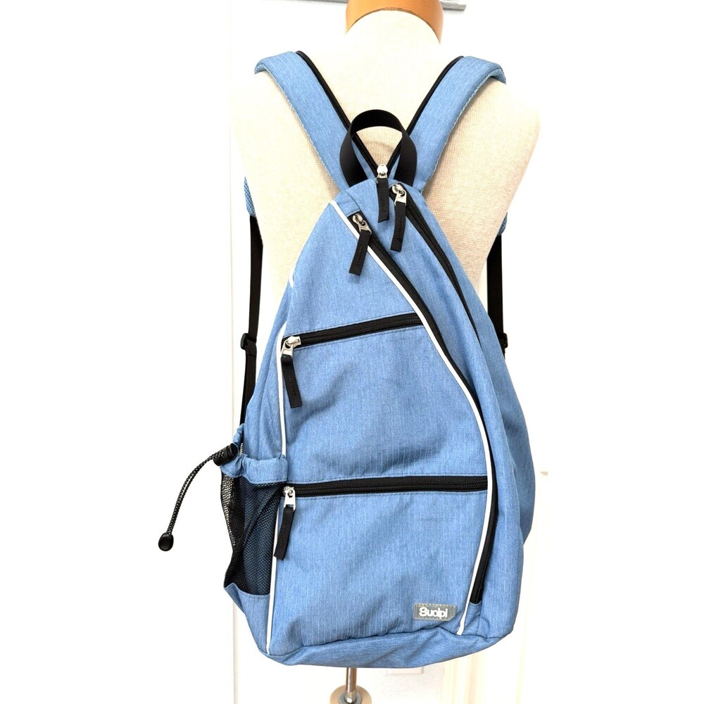Sucipi Sling Pickleball Bag /Backpack Extra Pockets Blue Black